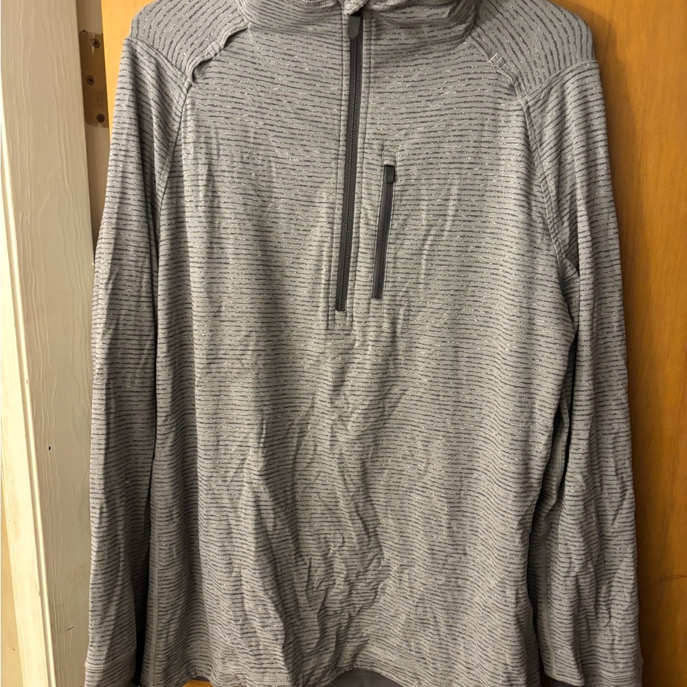 Gray Striped Pullover